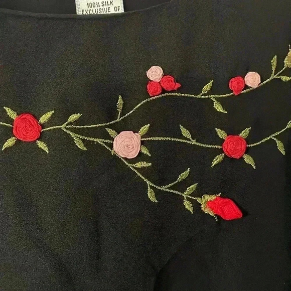 Valerie Steven’s 11 collection pure silk red hot salsa  dress - Picture 3 of 7